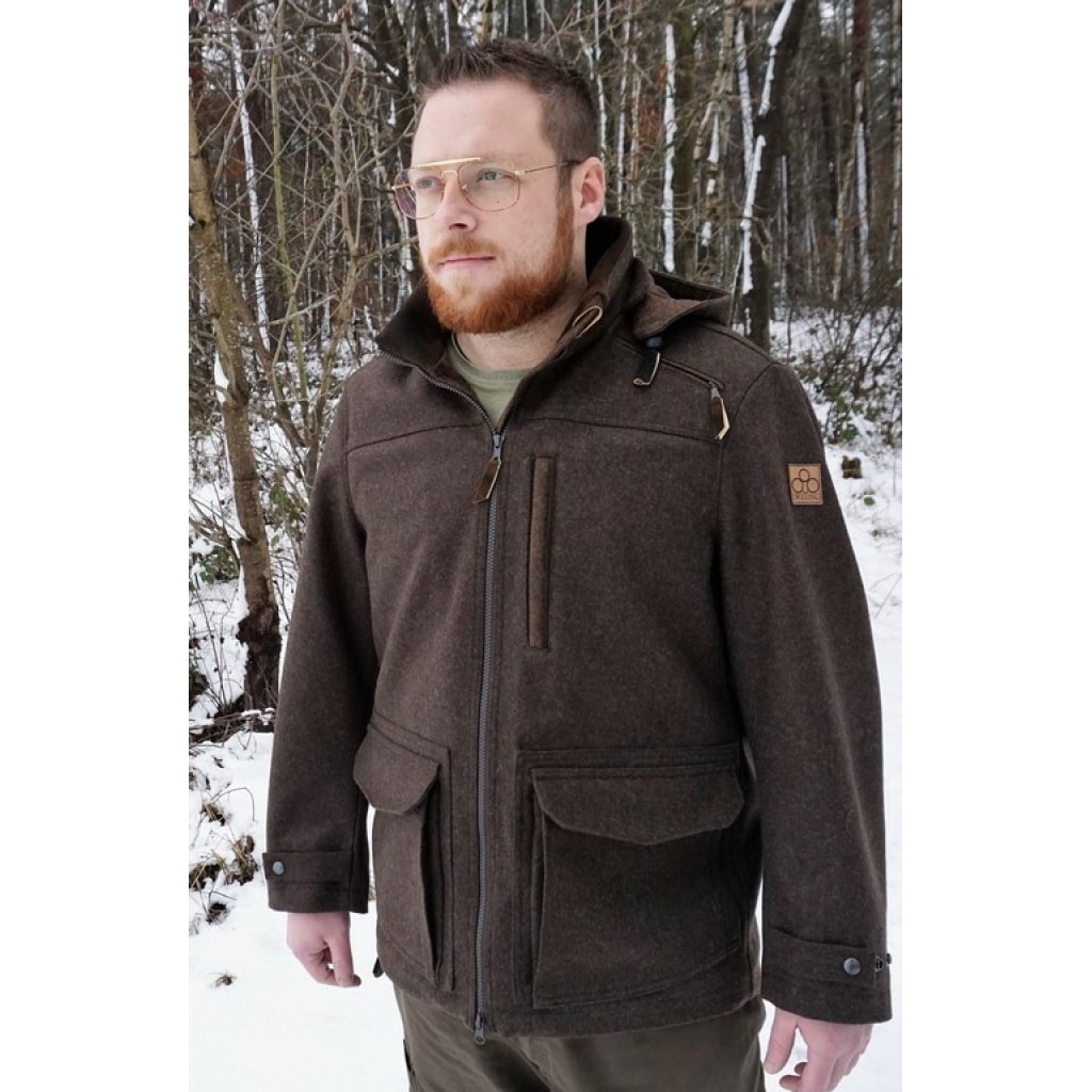 Lodenjacke Waldgeist Jagd Hirschleder braun