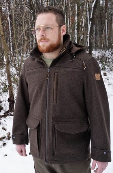 Lodenjacke Waldgeist Jagd Hirschleder braun