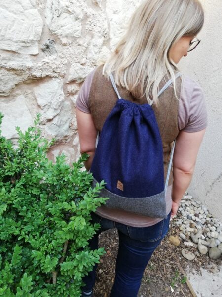 Rucksackbeutel marineblau