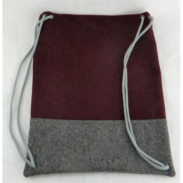 Rucksackbeutel bordeaux – Bild 5