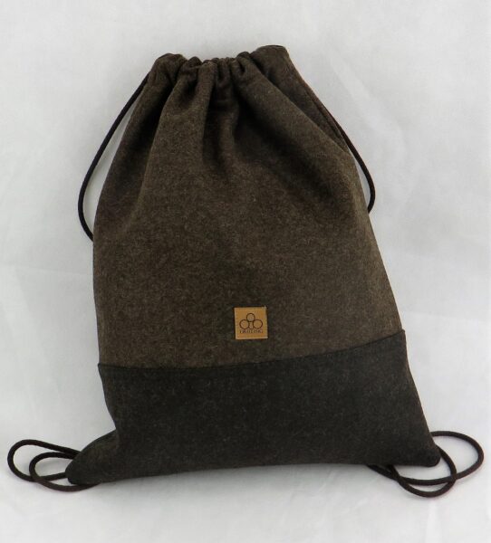 Rucksackbeutel braun